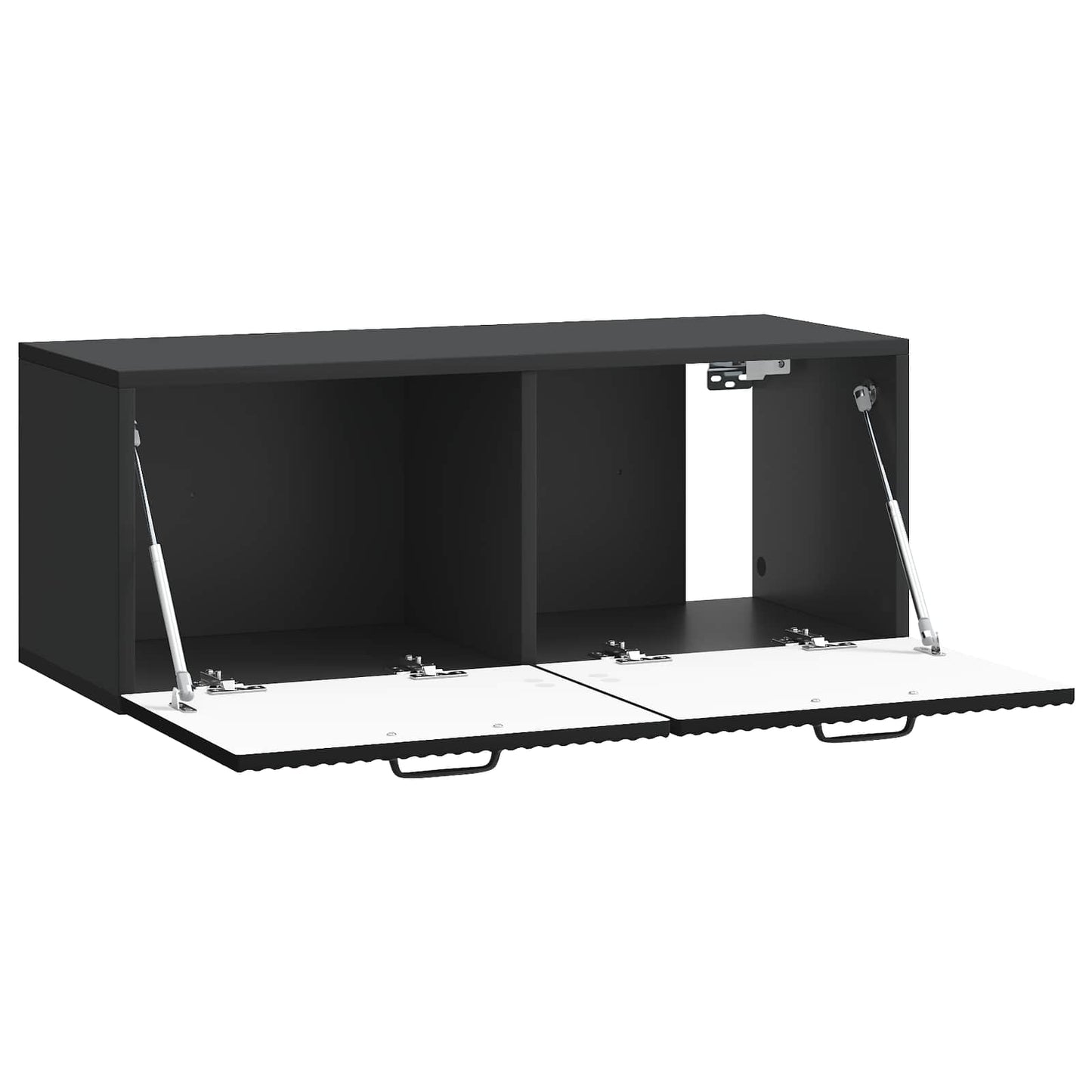 Fali TV szekrény Fekete 78,5 x 31 x 30 cm Szerelt Fa