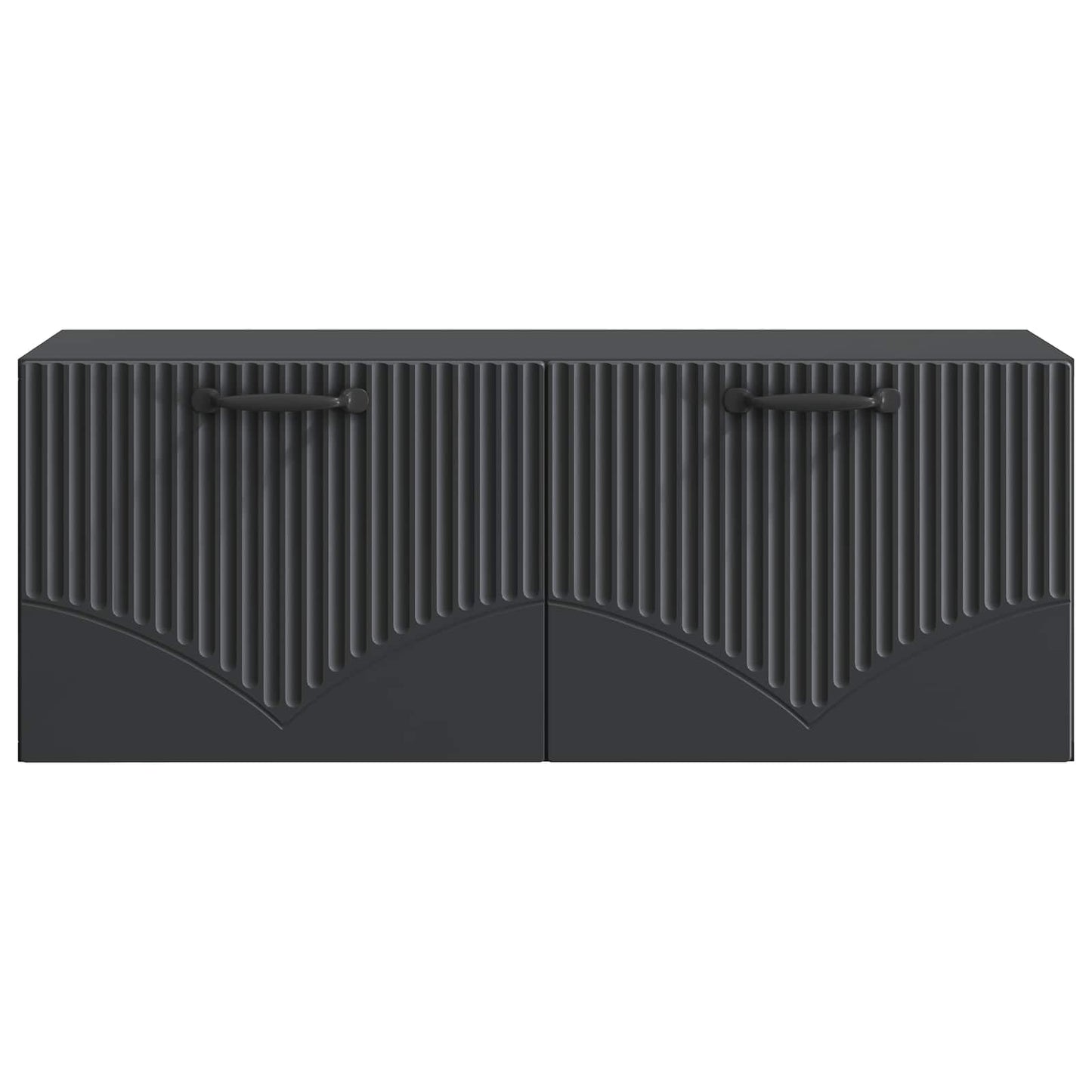 Fali TV szekrény Fekete 78,5 x 31 x 30 cm Szerelt Fa