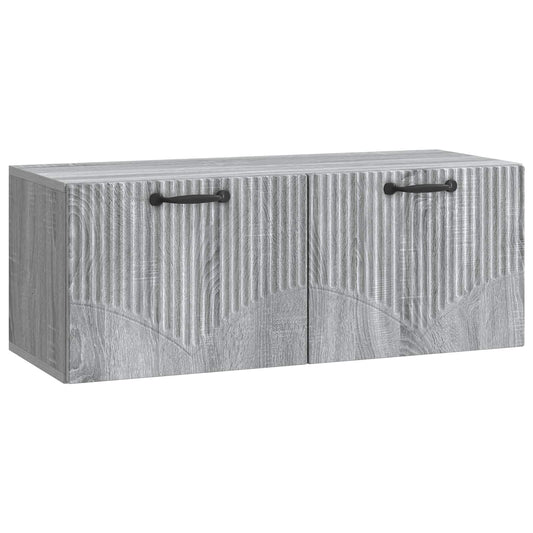 Fali TV szekrény Szürke Sonoma 78,5 x 31 x 30 cm Szerelt Fa