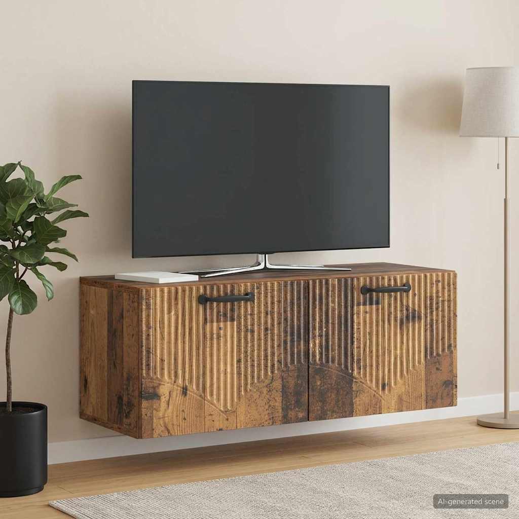 Fali TV szekrény Antik Fa 78,5 x 31 x 30 cm Szerelt Fa