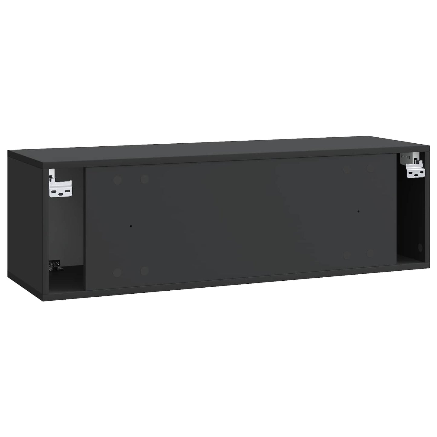 Fali TV szekrény Fekete 98 x 31 x 30 cm Szerelt Fa