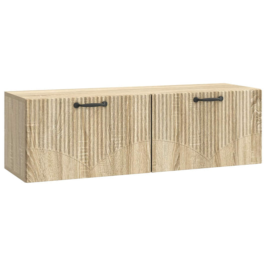 Fali TV szekrény Sonoma Tölgy 98 x 31 x 30 cm Szerelt Fa