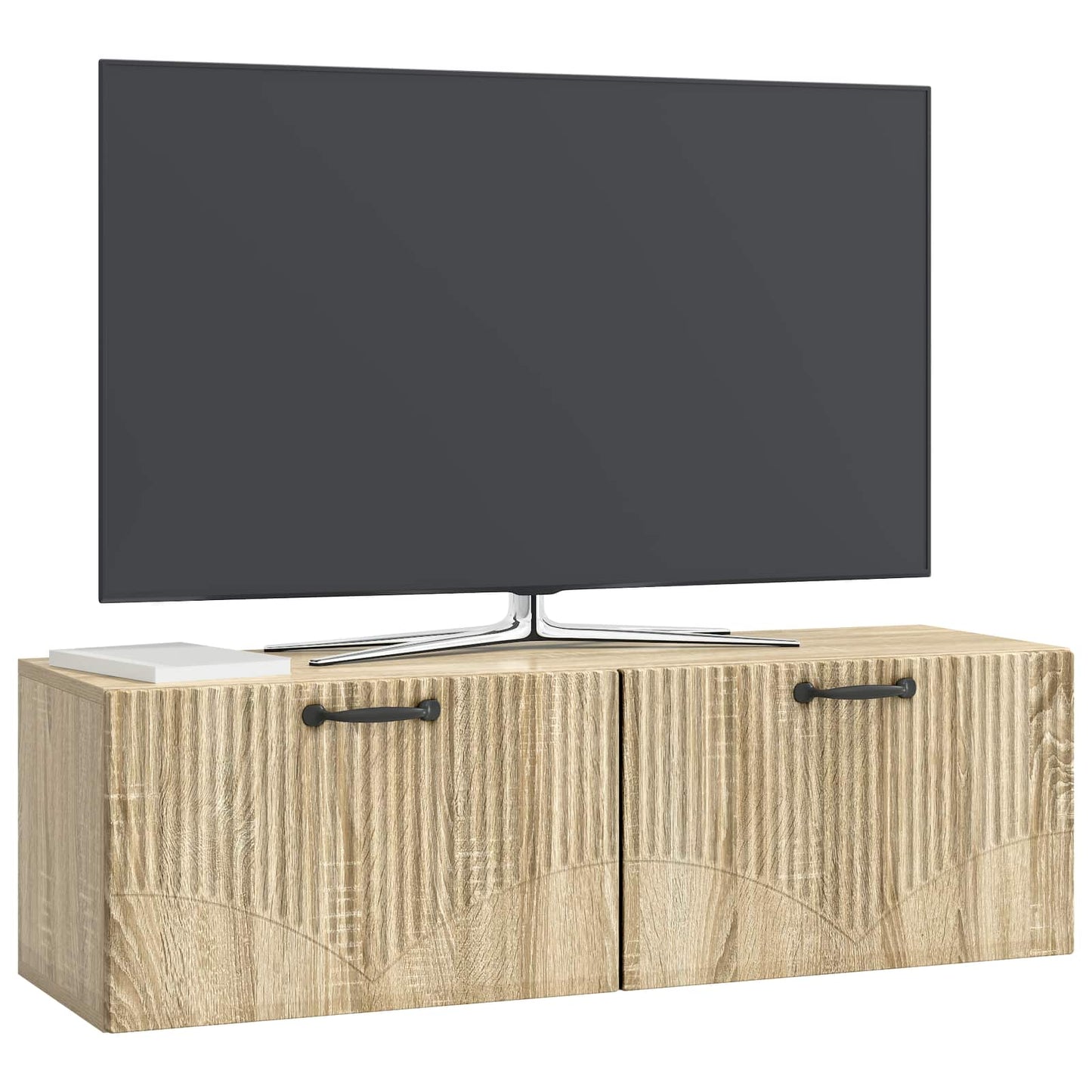 Fali TV szekrény Sonoma Tölgy 98 x 31 x 30 cm Szerelt Fa
