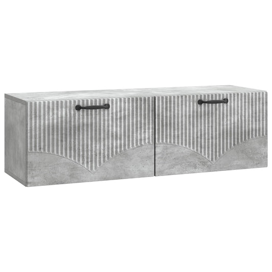Fali TV szekrény Betonszürke 98 x 31 x 30 cm Szerelt Fa