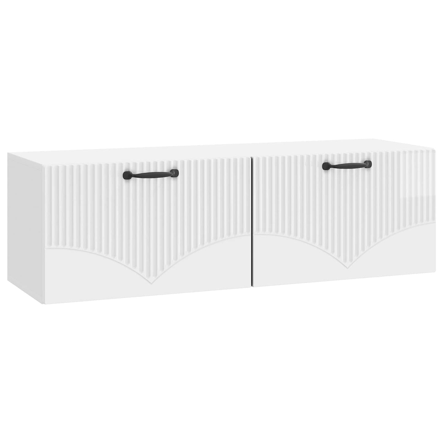 Fali TV szekrény Magasfényű Fehér 98 x 31 x 30 cm Szerelt Fa