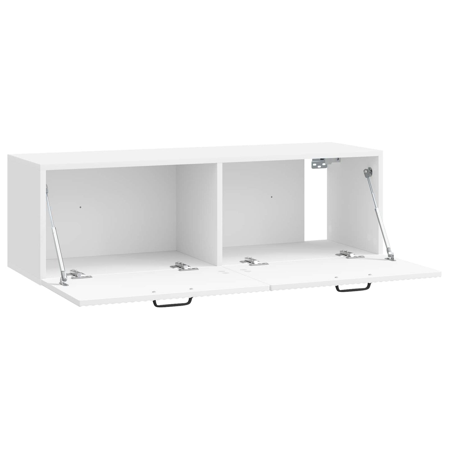 Fali TV szekrény Magasfényű Fehér 98 x 31 x 30 cm Szerelt Fa