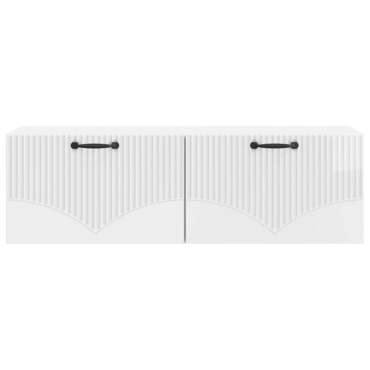Fali TV szekrény Magasfényű Fehér 98 x 31 x 30 cm Szerelt Fa