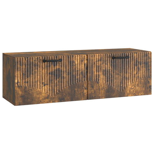 Fali TV szekrény Füstös Tölgy 98 x 31 x 30 cm Szerelt Fa