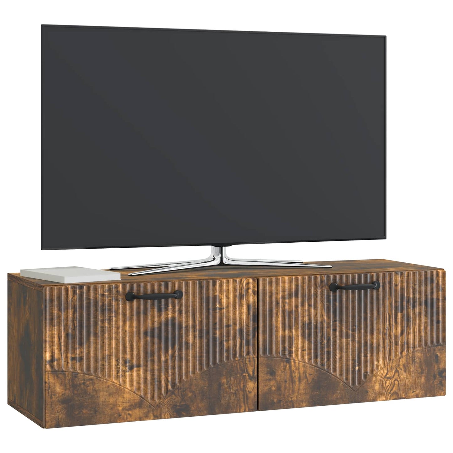 Fali TV szekrény Füstös Tölgy 98 x 31 x 30 cm Szerelt Fa