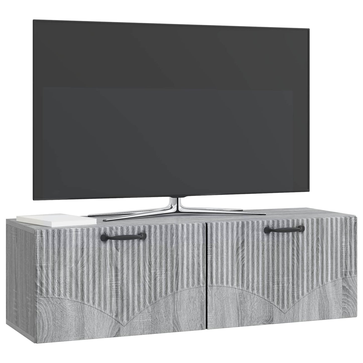 Fali TV szekrény Szürke Sonoma 98 x 31 x 30 cm Szerelt Fa