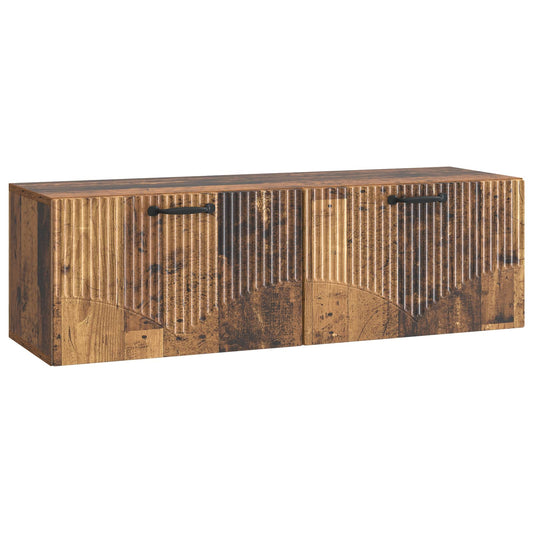 Fali TV szekrény Antik Fa 98 x 31 x 30 cm Szerelt Fa