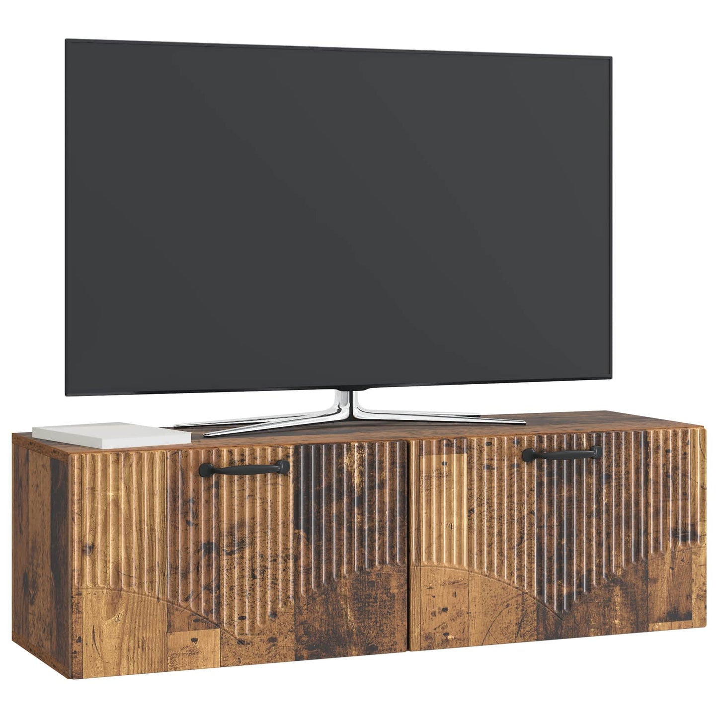 Fali TV szekrény Antik Fa 98 x 31 x 30 cm Szerelt Fa