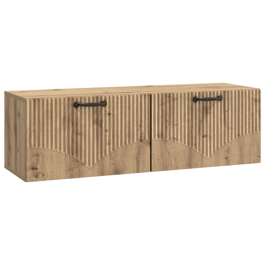 Fali TV szekrény Kézműves Tölgy 98 x 31 x 30 cm Szerelt Fa