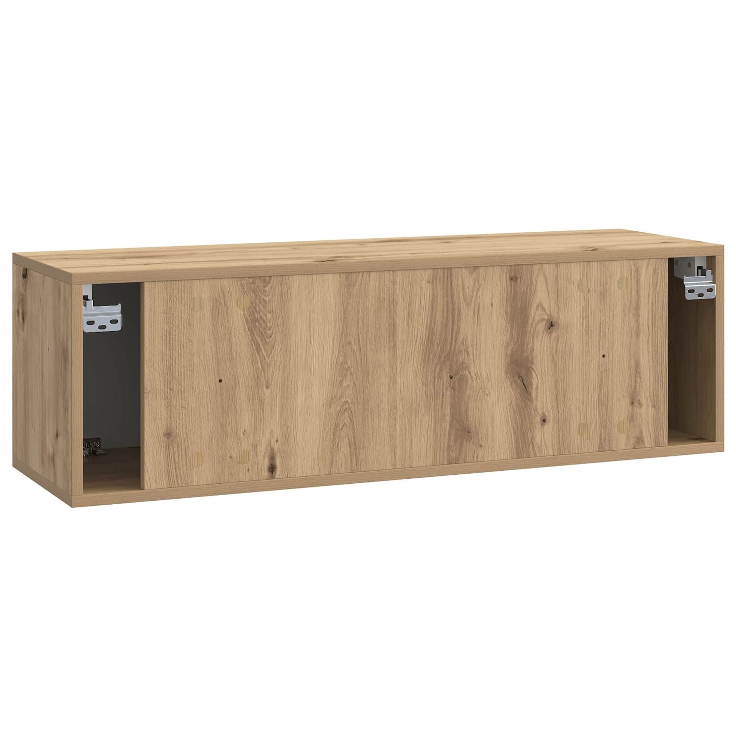 Fali TV szekrény 98 x 31 x 30 cm Kézműves Tölgy Szerelt Fa