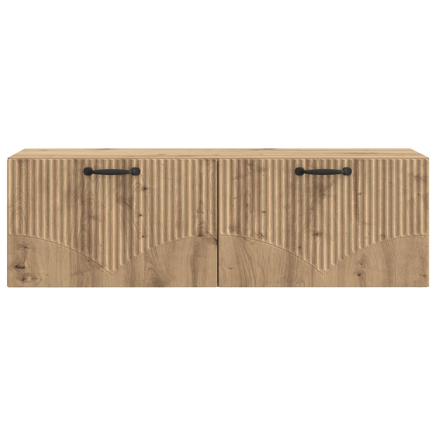 Fali TV szekrény 98 x 31 x 30 cm Kézműves Tölgy Szerelt Fa