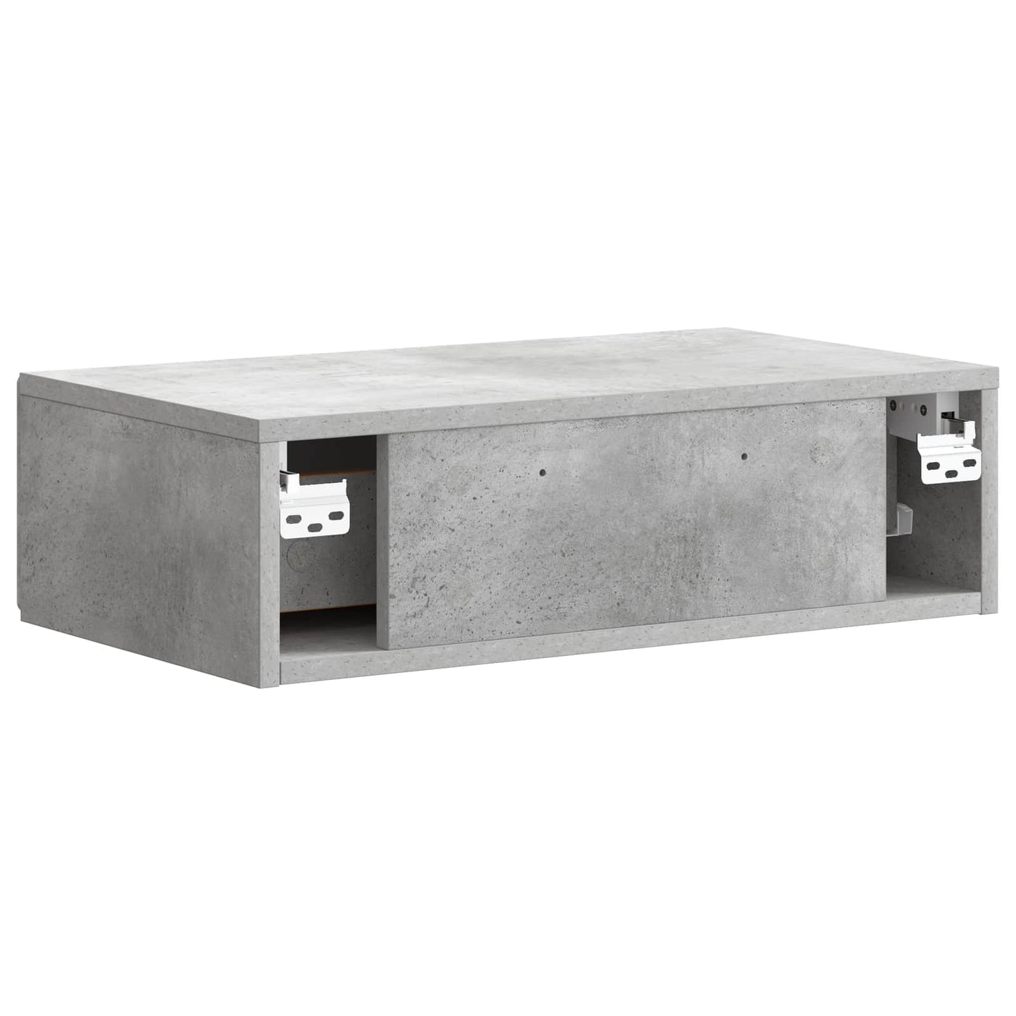 Fali oldaltábla Betonszürke 59 x 34,5 x 17 cm Szerelt Fa