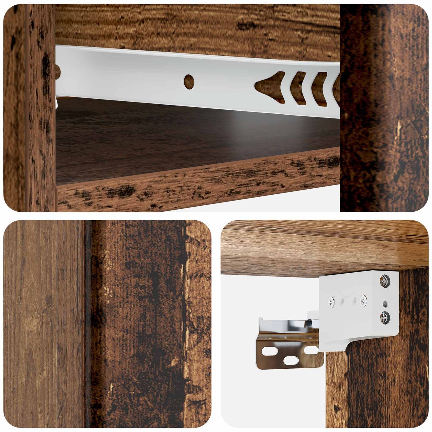Fali oldaltábla Antik Fa 59 x 34,5 x 17 cm Szerelt Fa