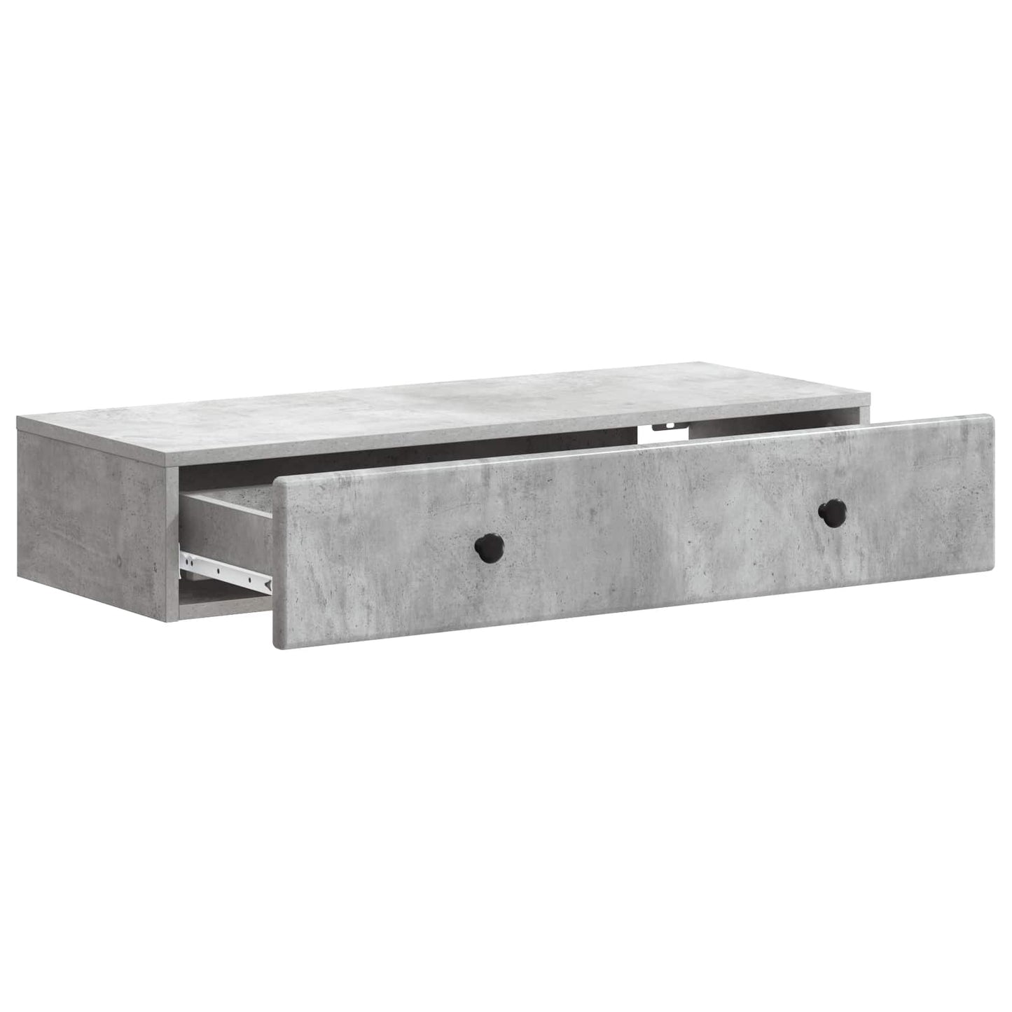 Fali oldaltábla Betonszürke 87,5 x 34,5 x 17 cm Szerelt Fa
