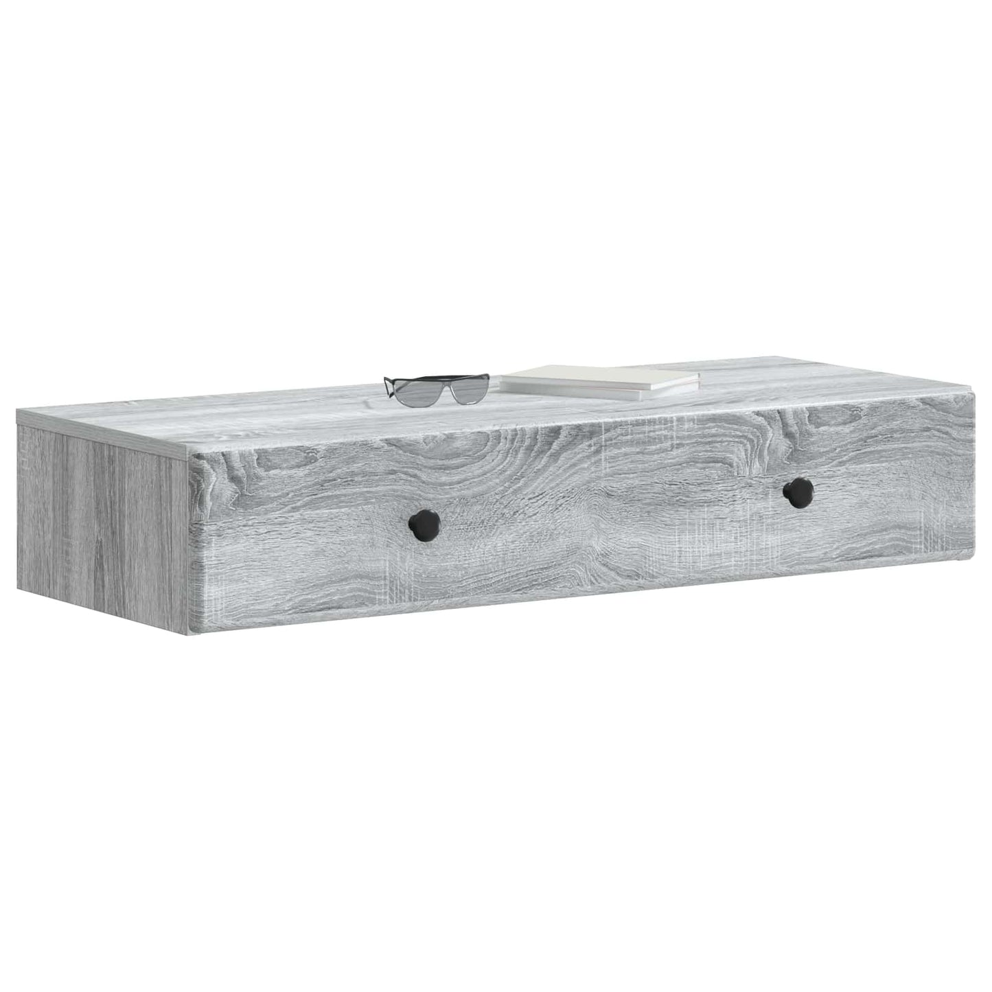 Fali oldaltábla Szürke Sonoma 87,5 x 34,5 x 17 cm Szerelt Fa