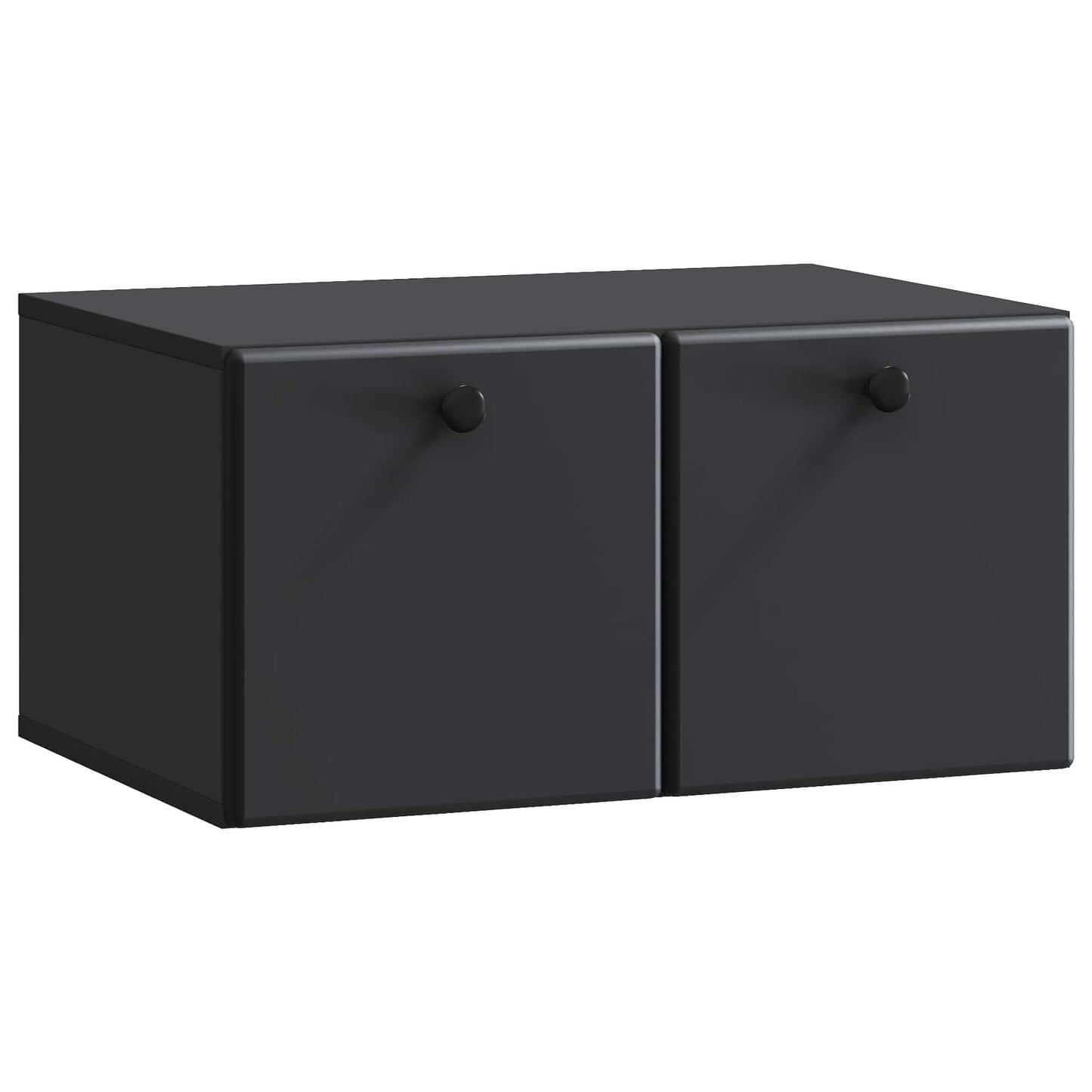 Fali TV szekrény 59,5 x 41 x 30 cm Fekete Szerelt Fa