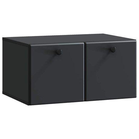 Fali TV szekrény 59,5 x 41 x 30 cm Fekete Szerelt Fa
