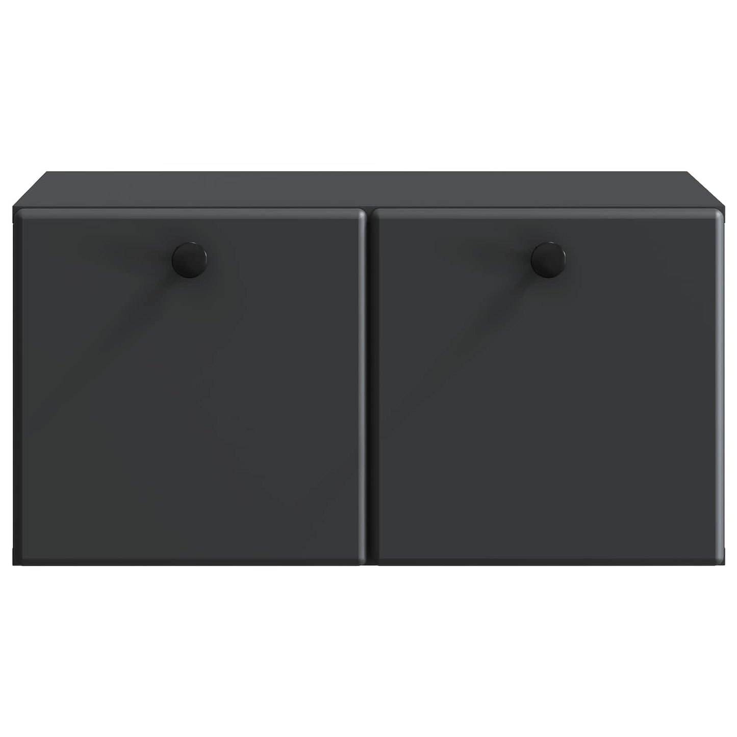 Fali TV szekrény 59,5 x 41 x 30 cm Fekete Szerelt Fa