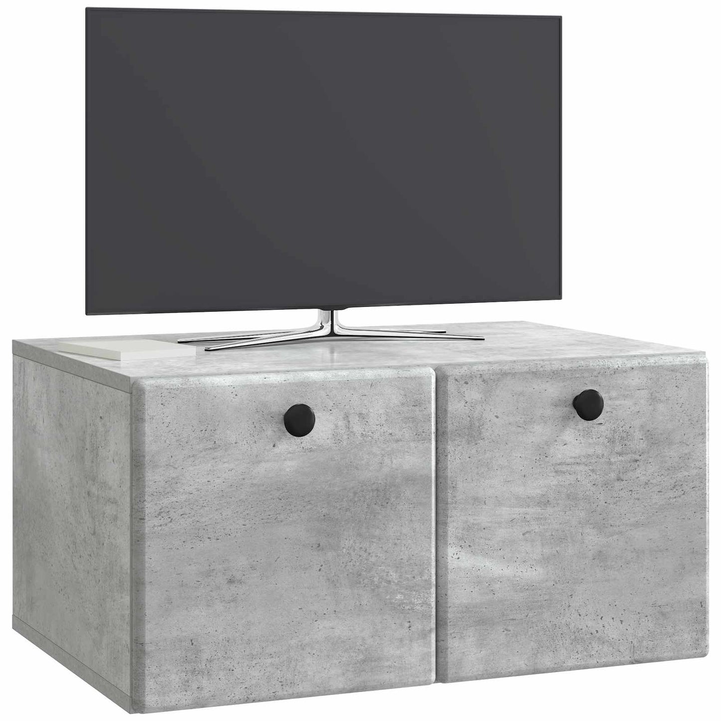 Fali TV szekrény 59,5 x 41 x 30 cm Betonszürke Szerelt Fa