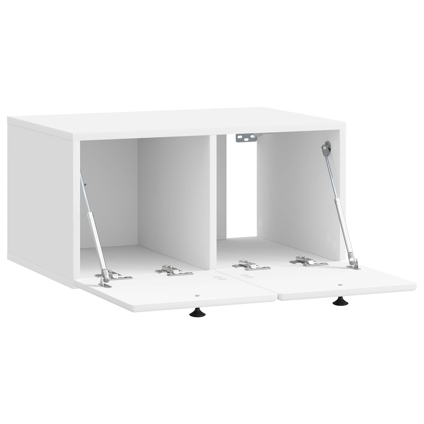 Fali TV szekrény 59,5 x 41 x 30 cm Magasfényű Fehér Szerelt Fa