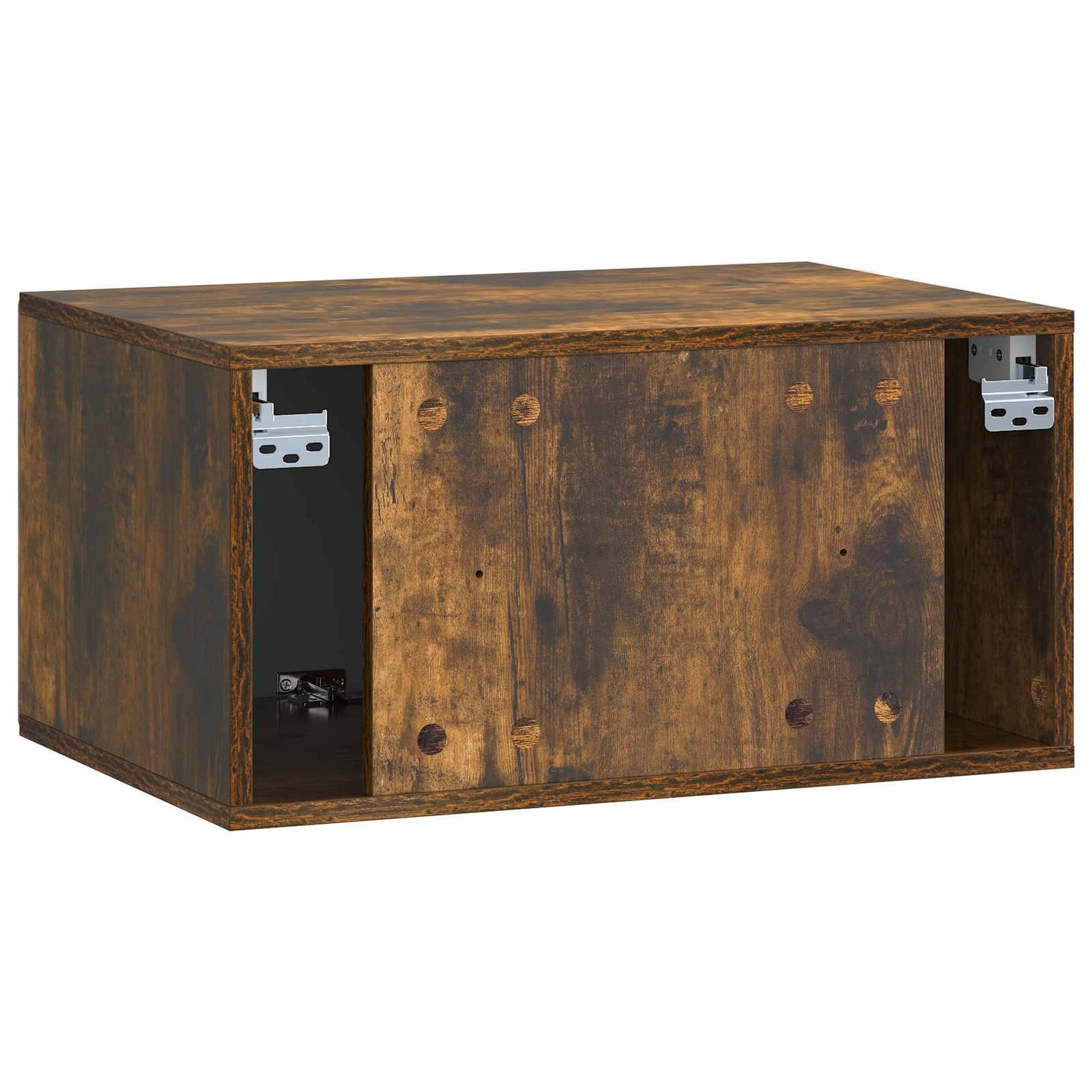 Fali TV szekrény 59,5 x 41 x 30 cm Füstös Tölgy Szerelt Fa