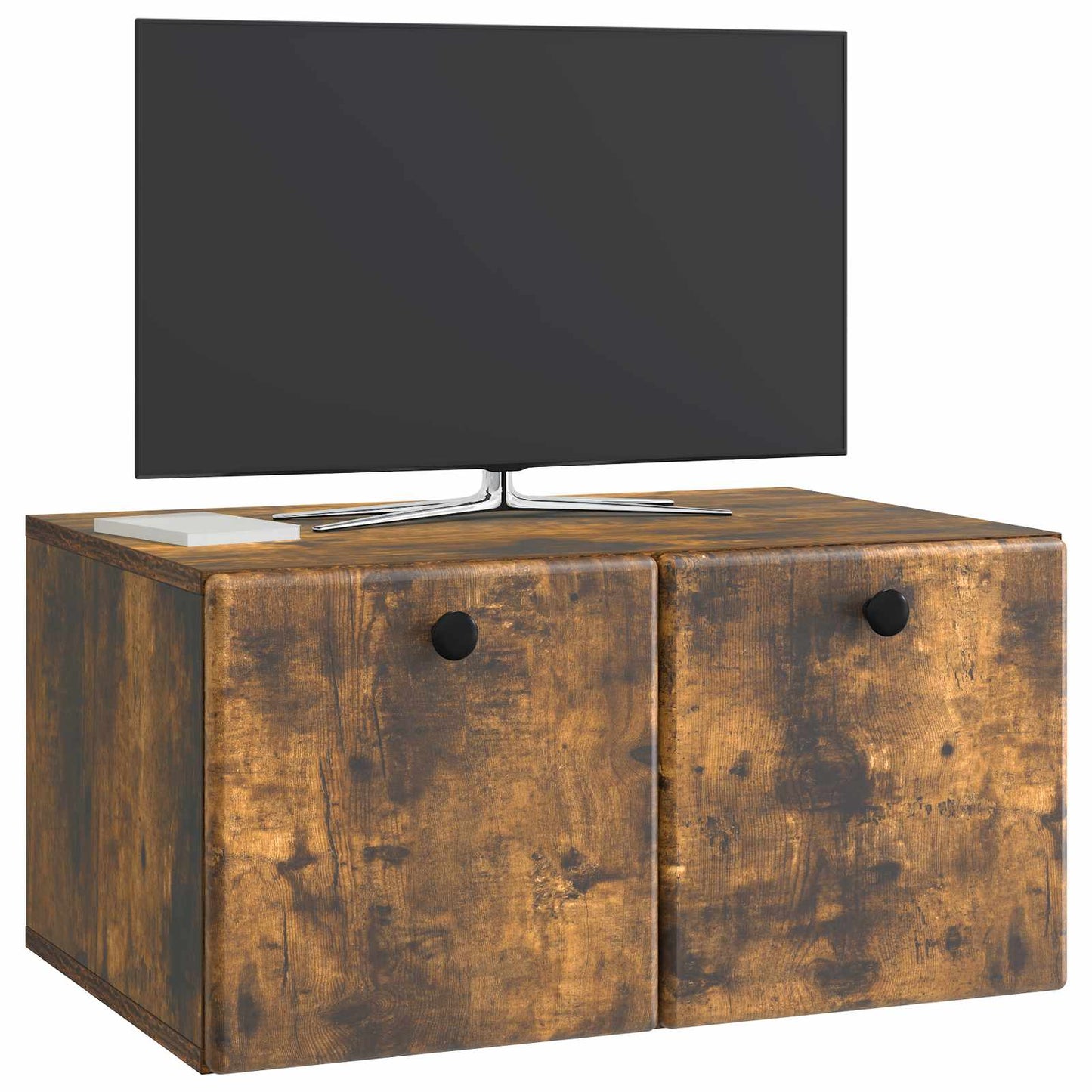 Fali TV szekrény 59,5 x 41 x 30 cm Füstös Tölgy Szerelt Fa