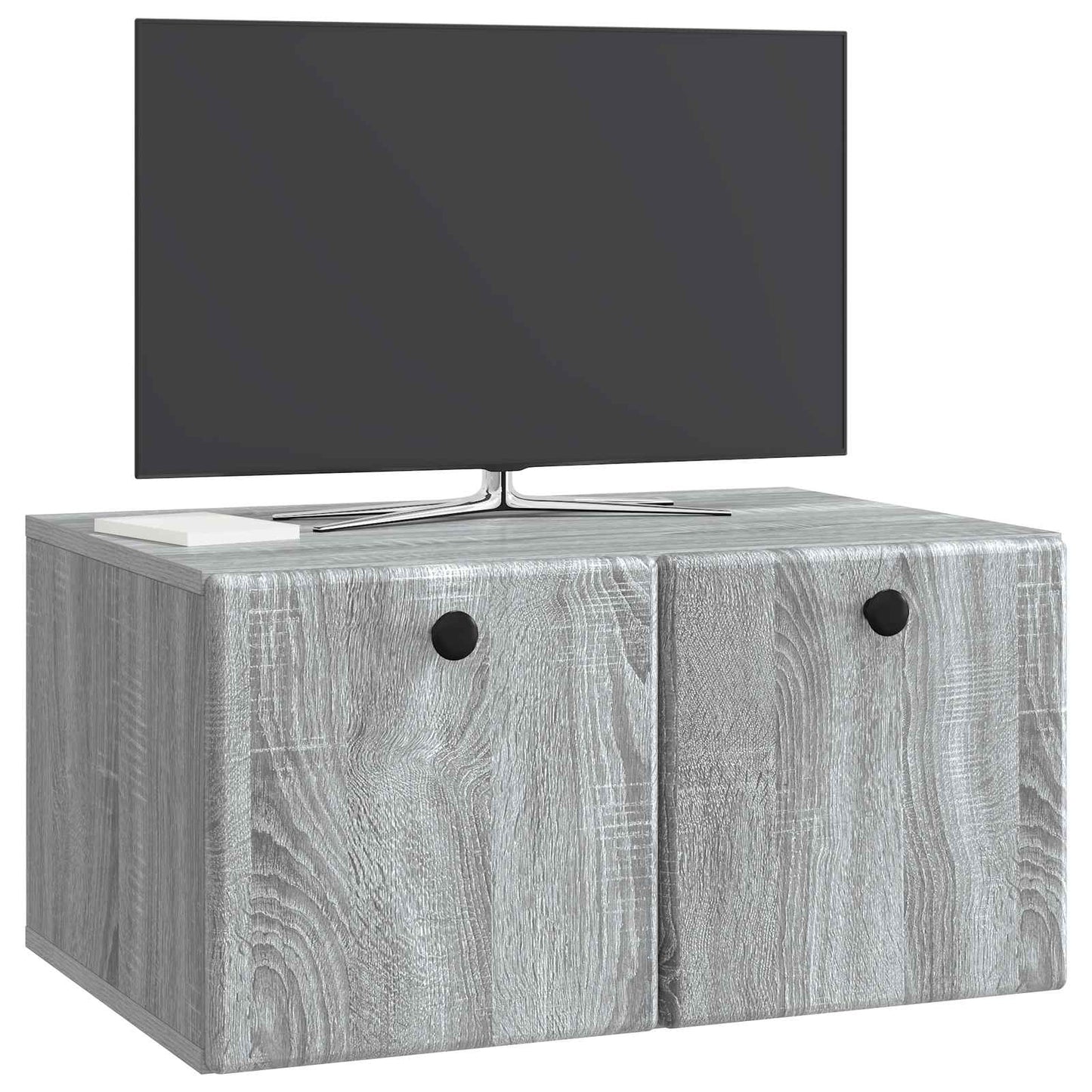 Fali TV szekrény 59,5 x 41 x 30 cm Szürke Sonoma Szerelt Fa
