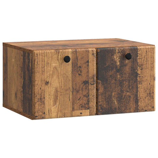 Fali TV szekrény 59,5 x 41 x 30 cm Antik Fa Szerelt Fa