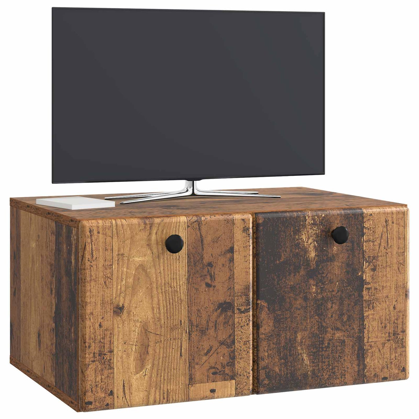 Fali TV szekrény 59,5 x 41 x 30 cm Antik Fa Szerelt Fa