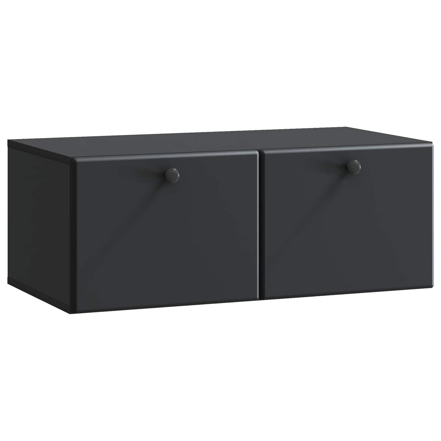 Fali TV szekrény 78,5 x 41 x 30 cm Fekete Szerelt Fa