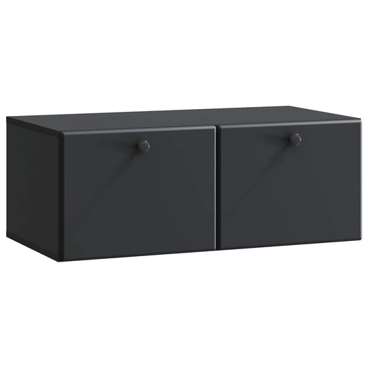 Fali TV szekrény 78,5 x 41 x 30 cm Fekete Szerelt Fa