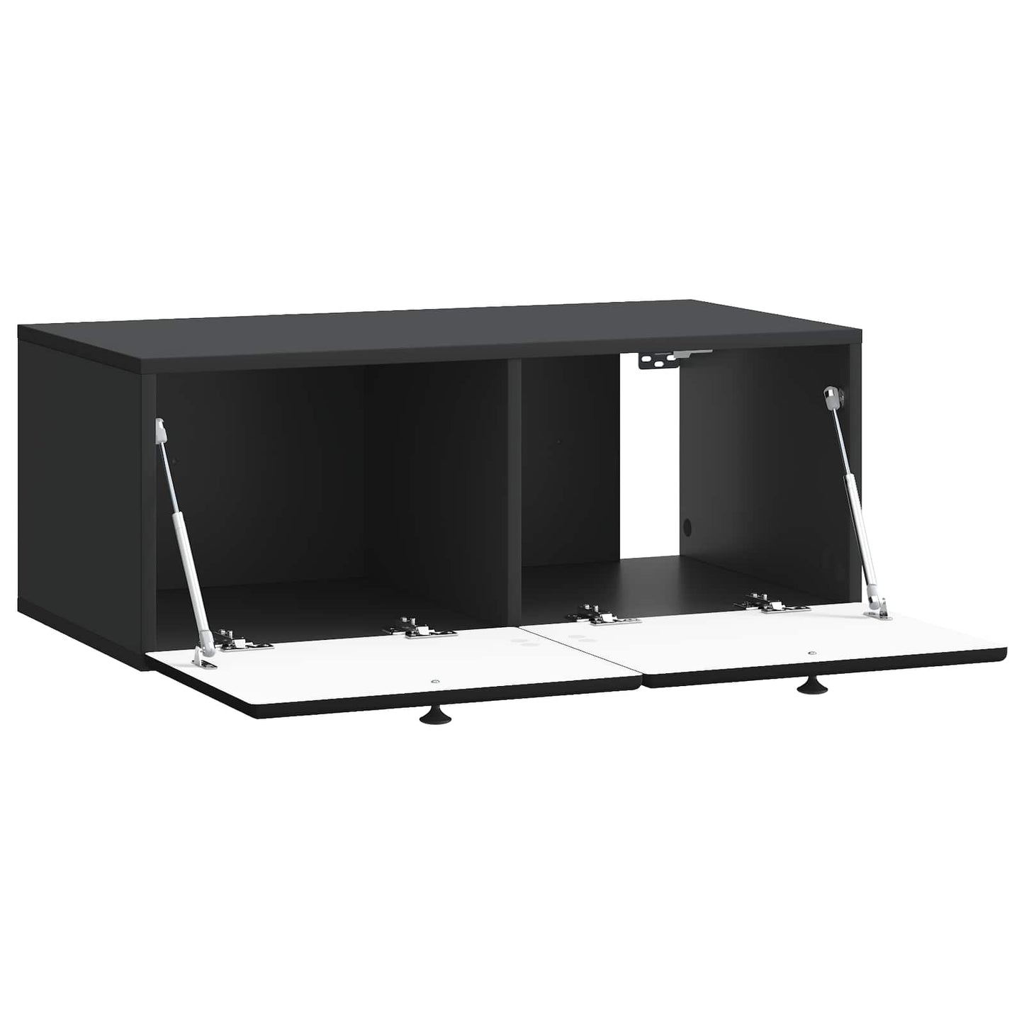 Fali TV szekrény 78,5 x 41 x 30 cm Fekete Szerelt Fa