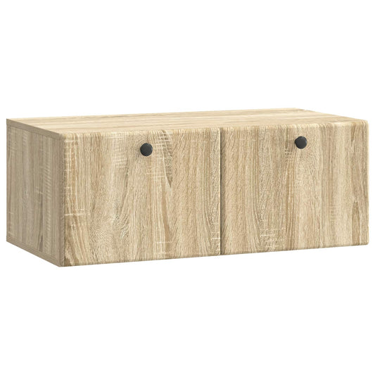 Fali TV szekrény 78,5 x 41 x 30 cm Sonoma Tölgy Szerelt Fa