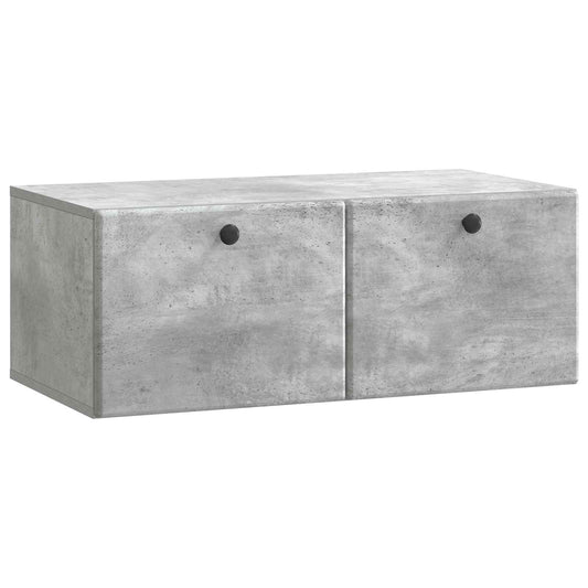 Fali TV szekrény 78,5 x 41 x 30 cm Betonszürke Szerelt Fa