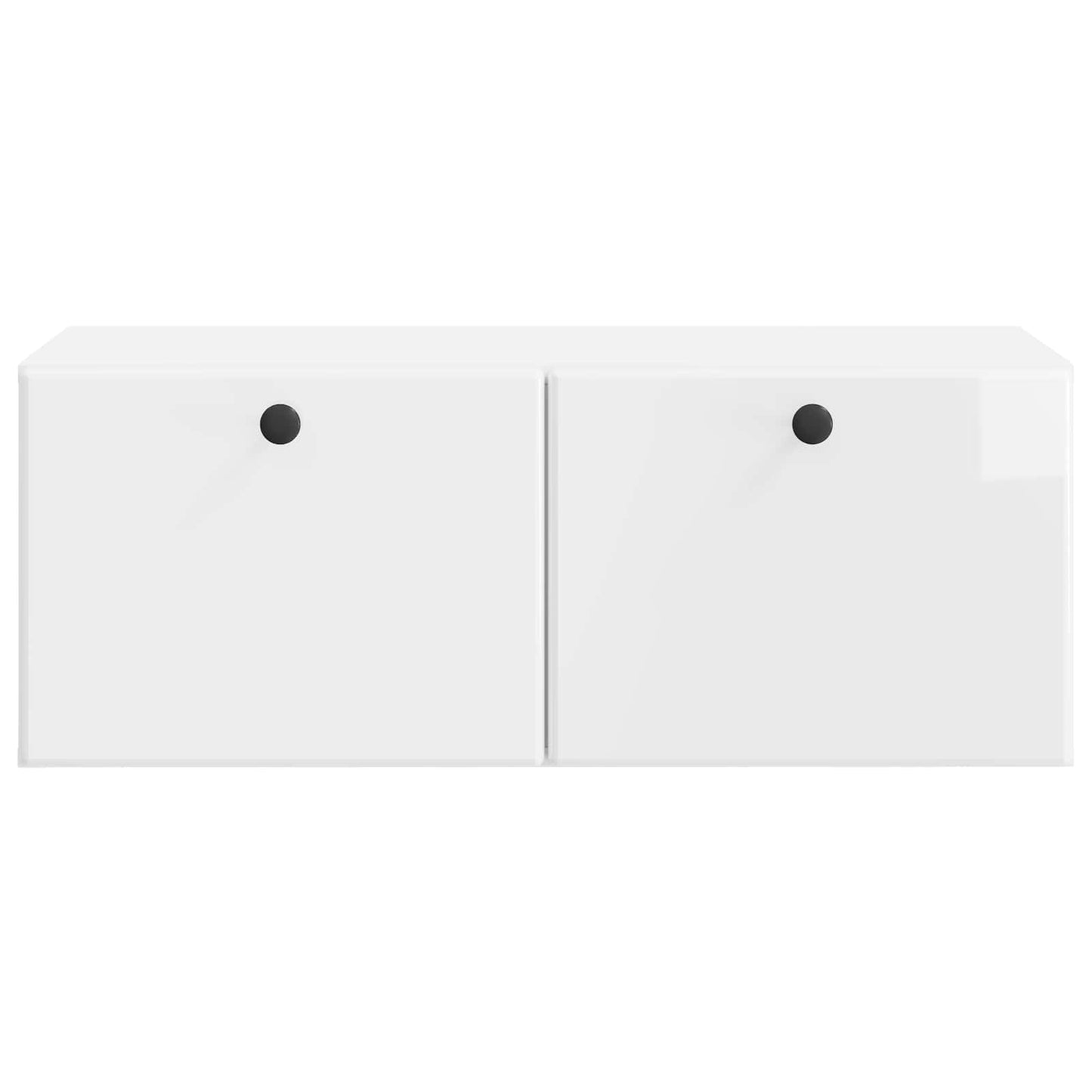 Fali TV szekrény 78,5 x 41 x 30 cm Magasfényű Fehér Szerelt Fa