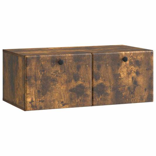 Fali TV szekrény 78,5 x 41 x 30 cm Füstös Tölgy Szerelt Fa