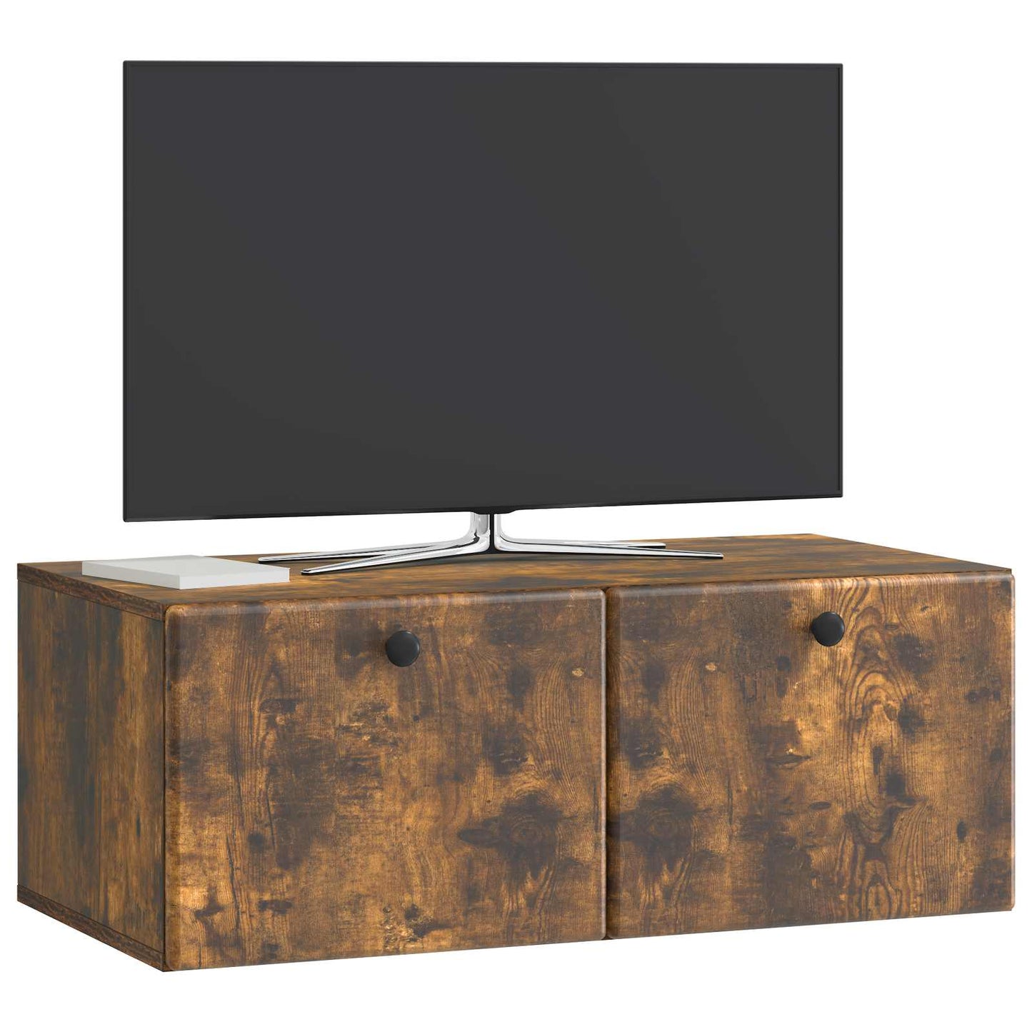 Fali TV szekrény 78,5 x 41 x 30 cm Füstös Tölgy Szerelt Fa