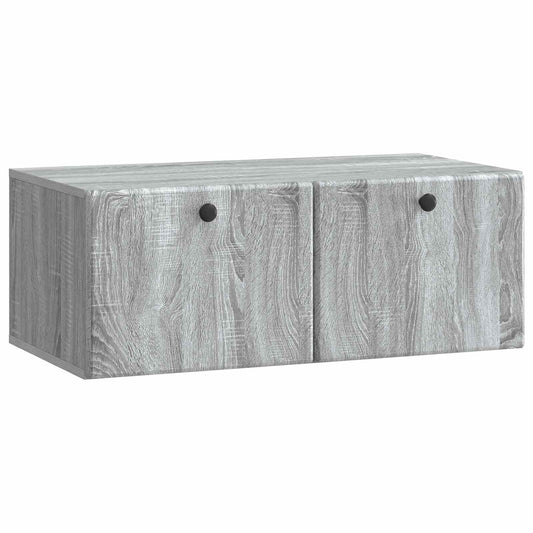 Fali TV szekrény 78,5 x 41 x 30 cm Szürke Sonoma Szerelt Fa