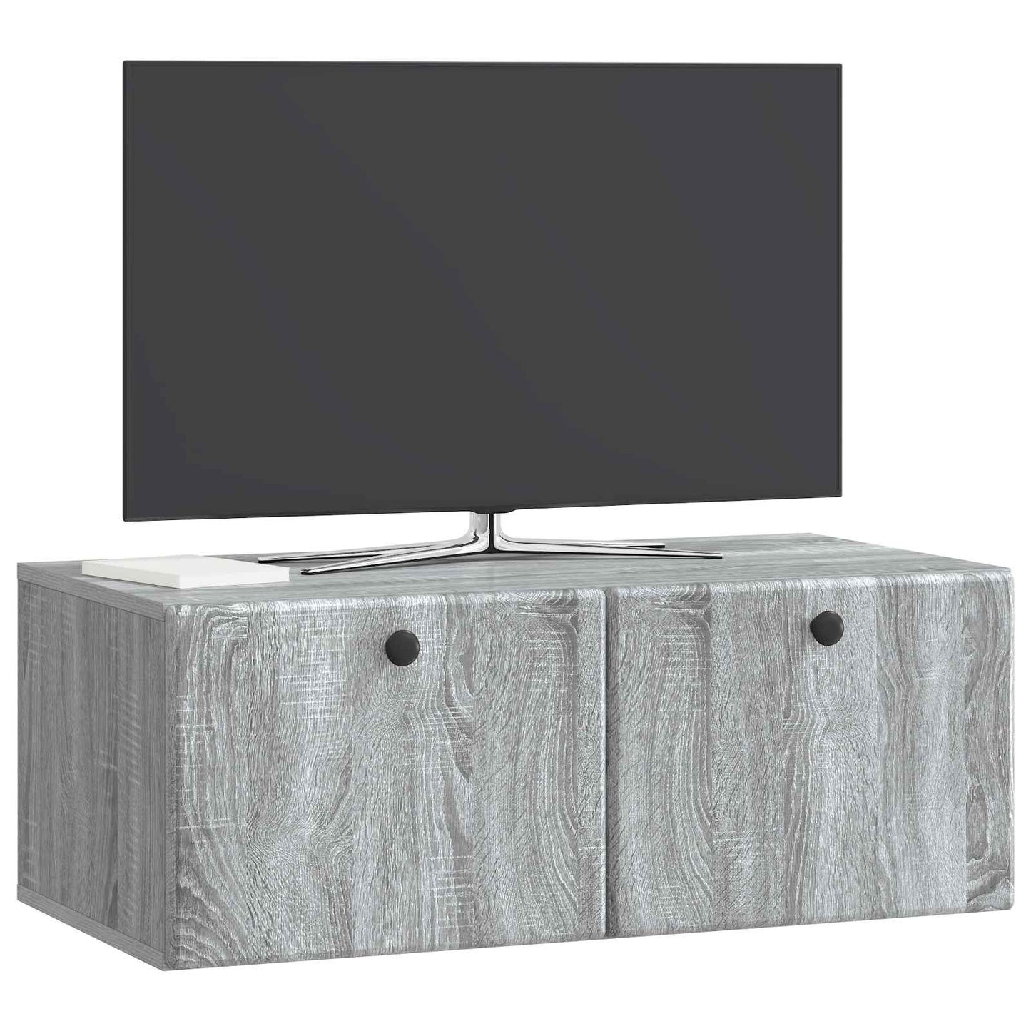 Fali TV szekrény 78,5 x 41 x 30 cm Szürke Sonoma Szerelt Fa