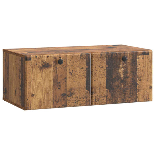 Fali TV szekrény 78,5 x 41 x 30 cm Antik Fa Szerelt Fa
