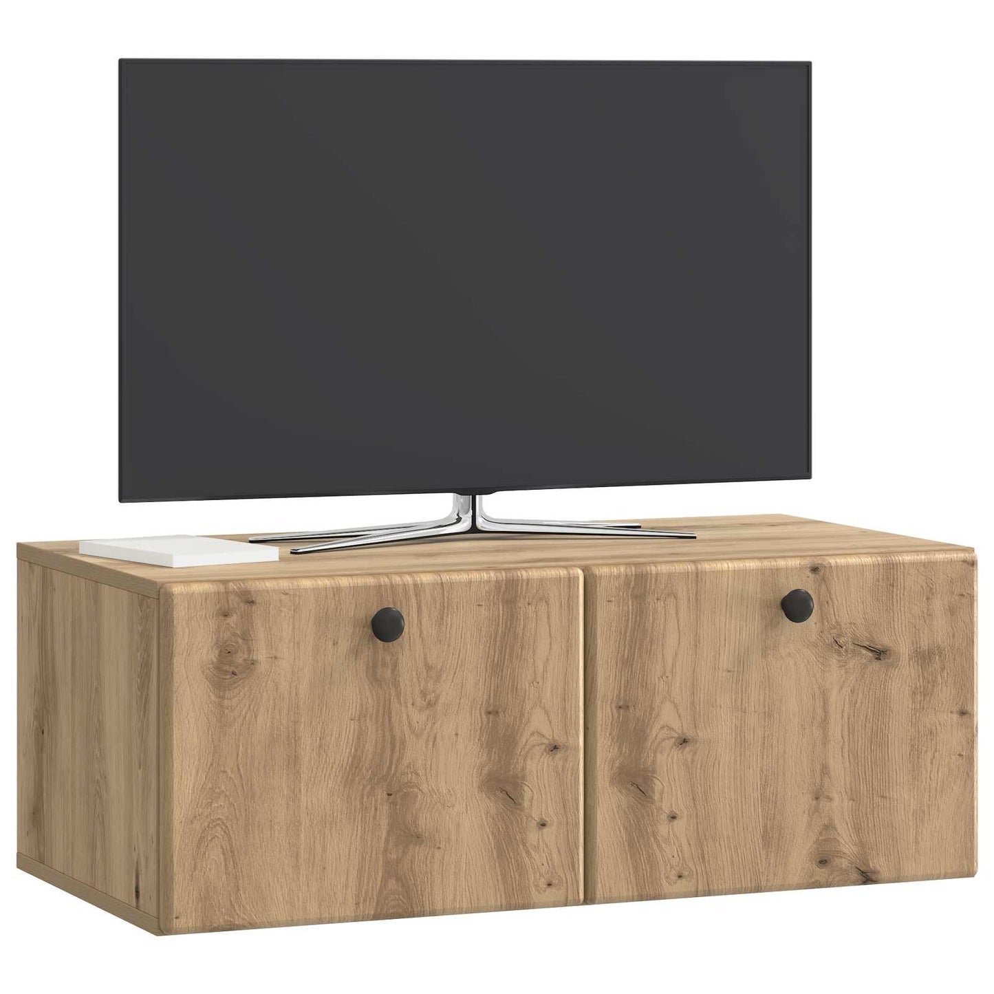 Fali TV szekrény 78,5 x 41 x 30 cm Kézműves Tölgy Szerelt Fa
