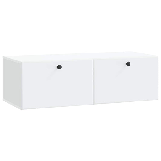 Fali TV szekrény 98 x 41 x 30 cm Fehér Szerelt Fa