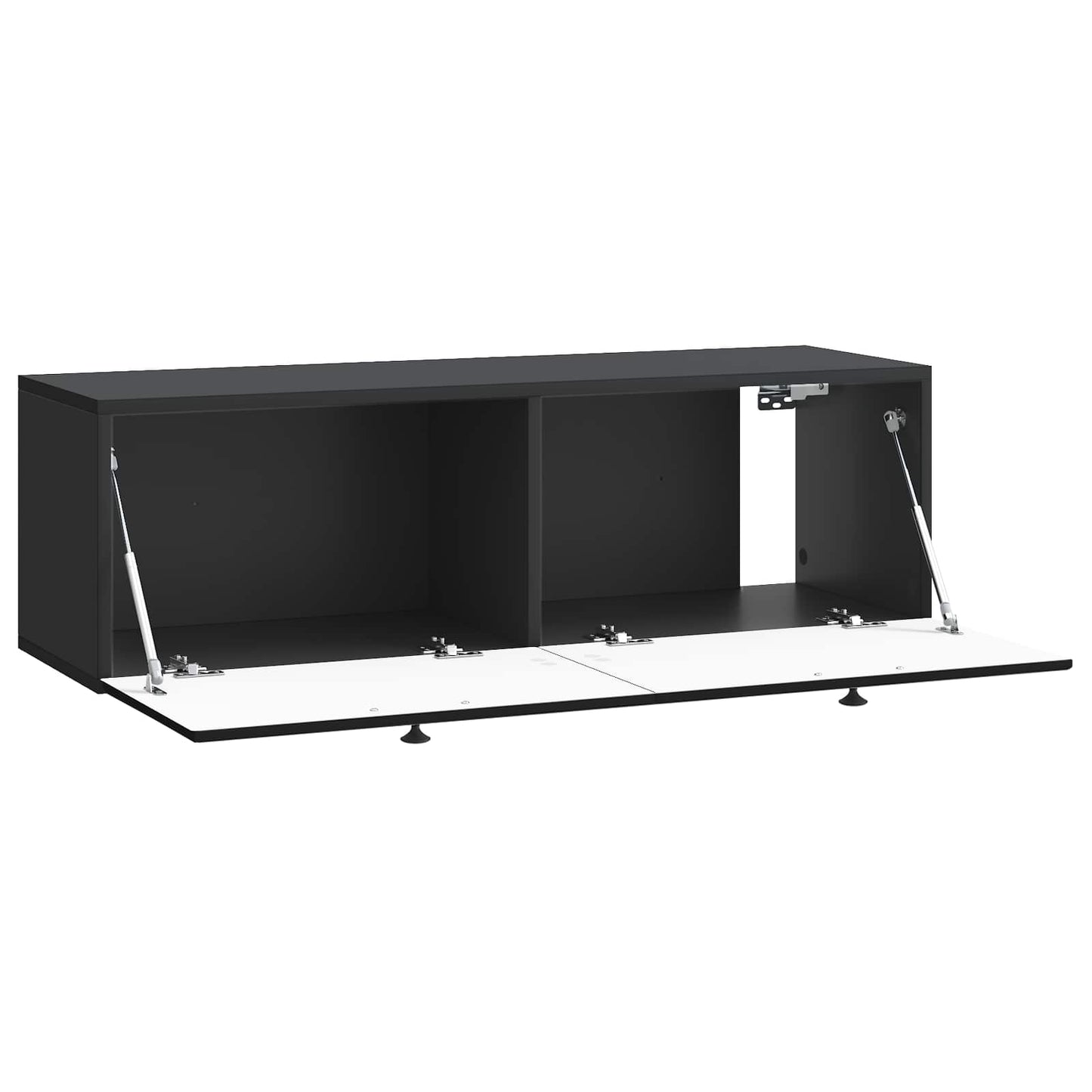 Fali TV szekrény 98 x 41 x 30 cm Fekete Szerelt Fa