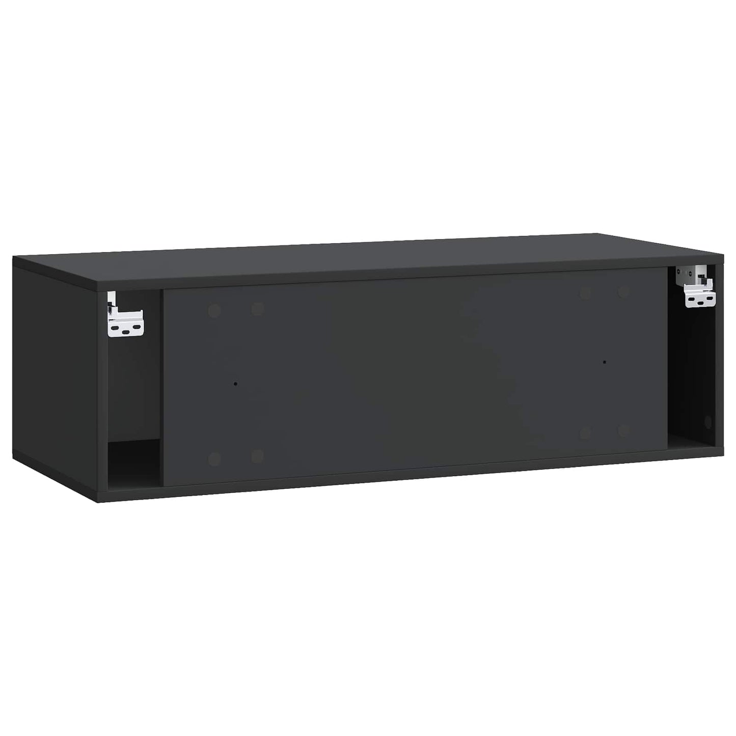 Fali TV szekrény 98 x 41 x 30 cm Fekete Szerelt Fa
