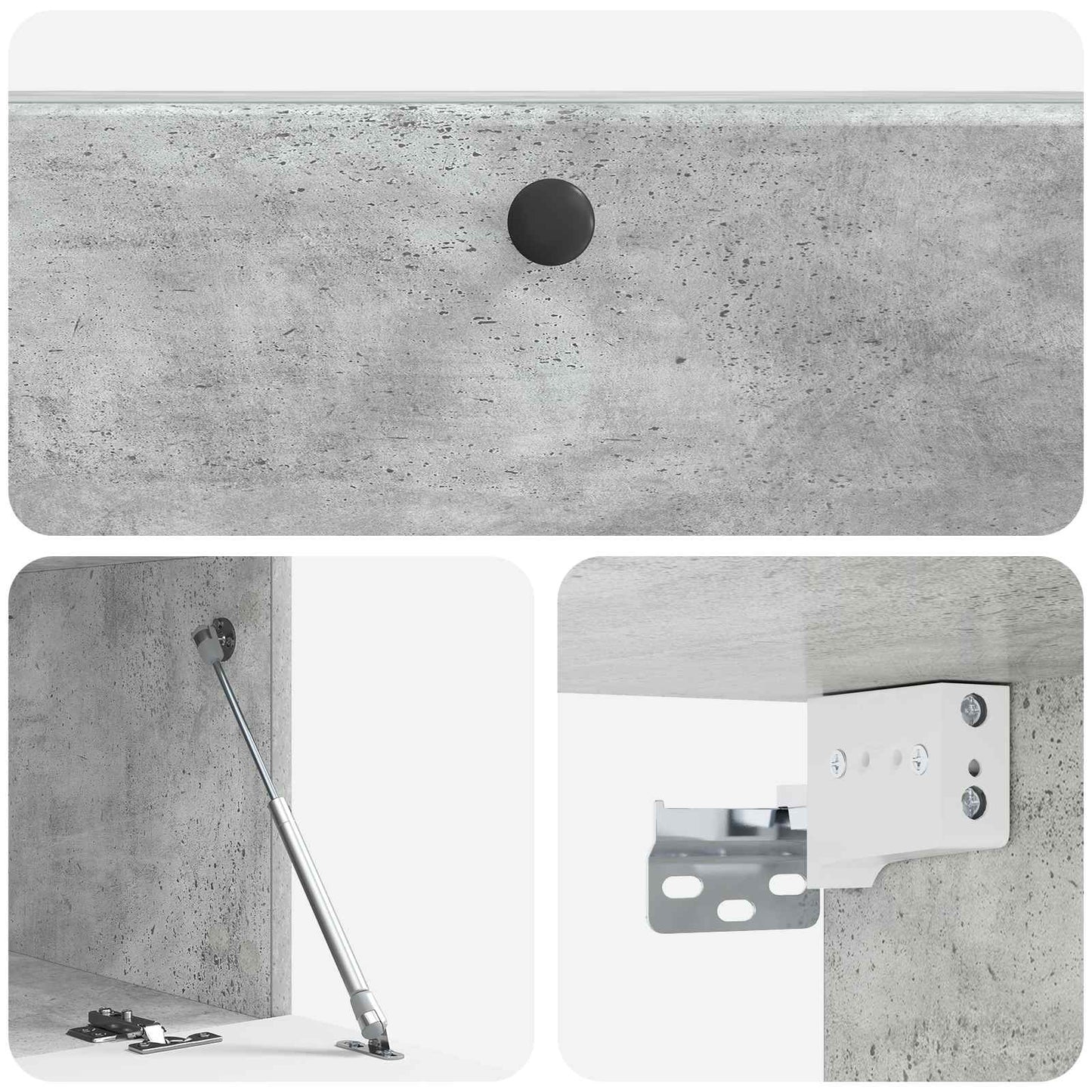 Fali TV szekrény 98 x 41 x 30 cm Betonszürke Szerelt Fa