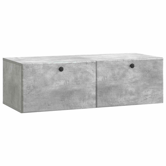 Fali TV szekrény 98 x 41 x 30 cm Betonszürke Szerelt Fa